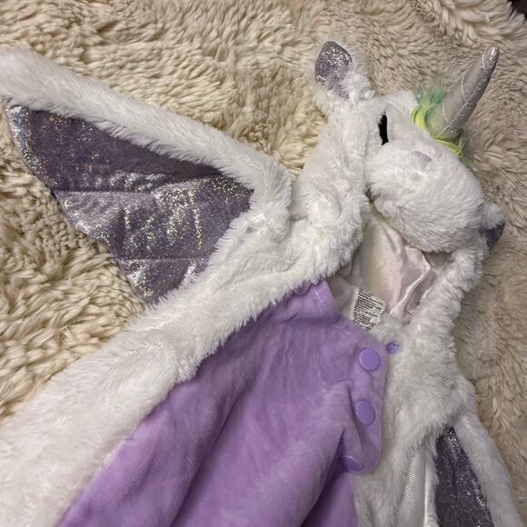 Baby Unicorn Costume 6–12 Months Plush with Rainbow Mane & Sparkly Wings - Picture 2 of 5